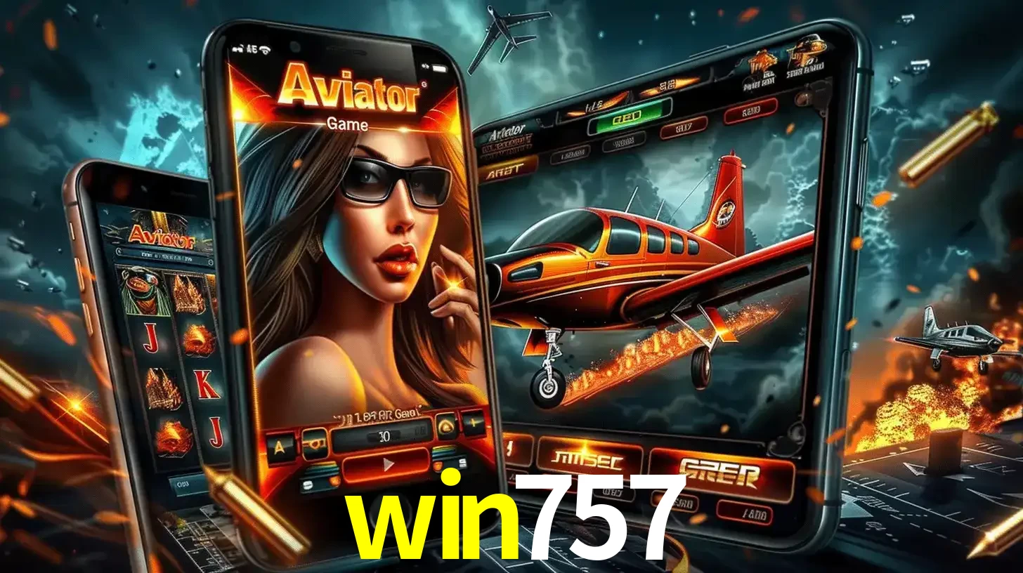 O popular jogo de apostas Aviator exibido em vários celulares e tablets, mostrando a interface emocionante e a ação de voo disponíveis para jogar agora no win757.
