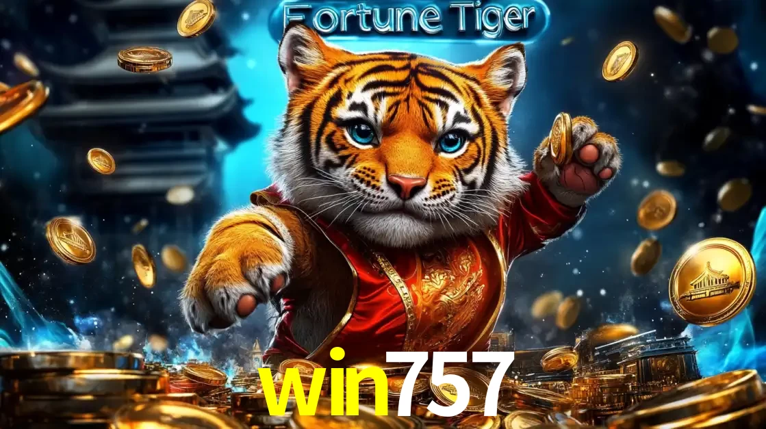 Imagem promocional do jogo de slot Fortune Tiger, com um tigre majestoso em traje tradicional cercado por uma fortuna em moedas de ouro, disponível agora no cassino win757.