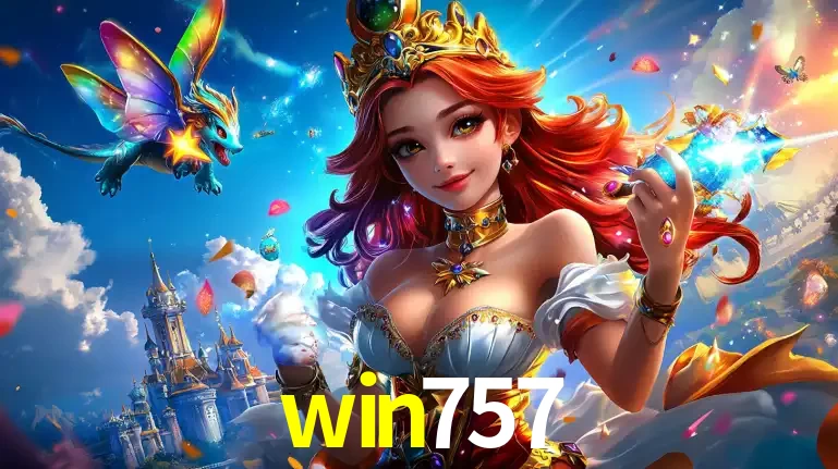 A princesa de um reino de fantasia mágico, com seu pequeno dragão, apresentando um mundo de prêmios encantados nos jogos de caça-níqueis do cassino win757.