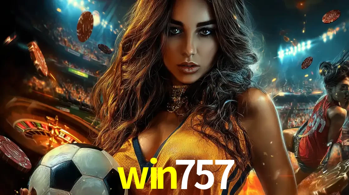 Mulher segurando uma bola de futebol em uma montagem que mistura a paixão esportiva com a emoção da roleta de cassino, tudo disponível na plataforma win757.